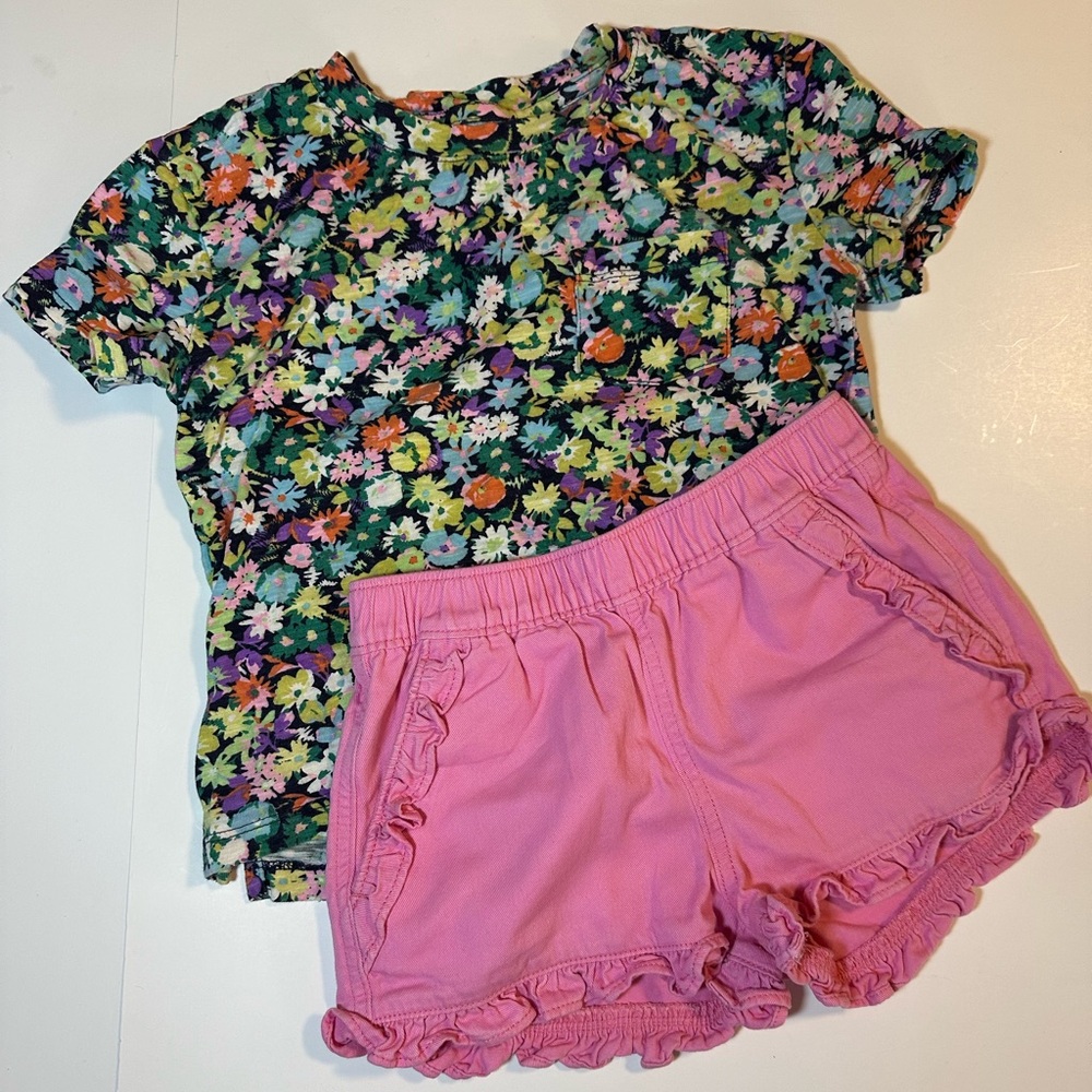 J. crew crewcuts 7y Pink Ruffle Shorts